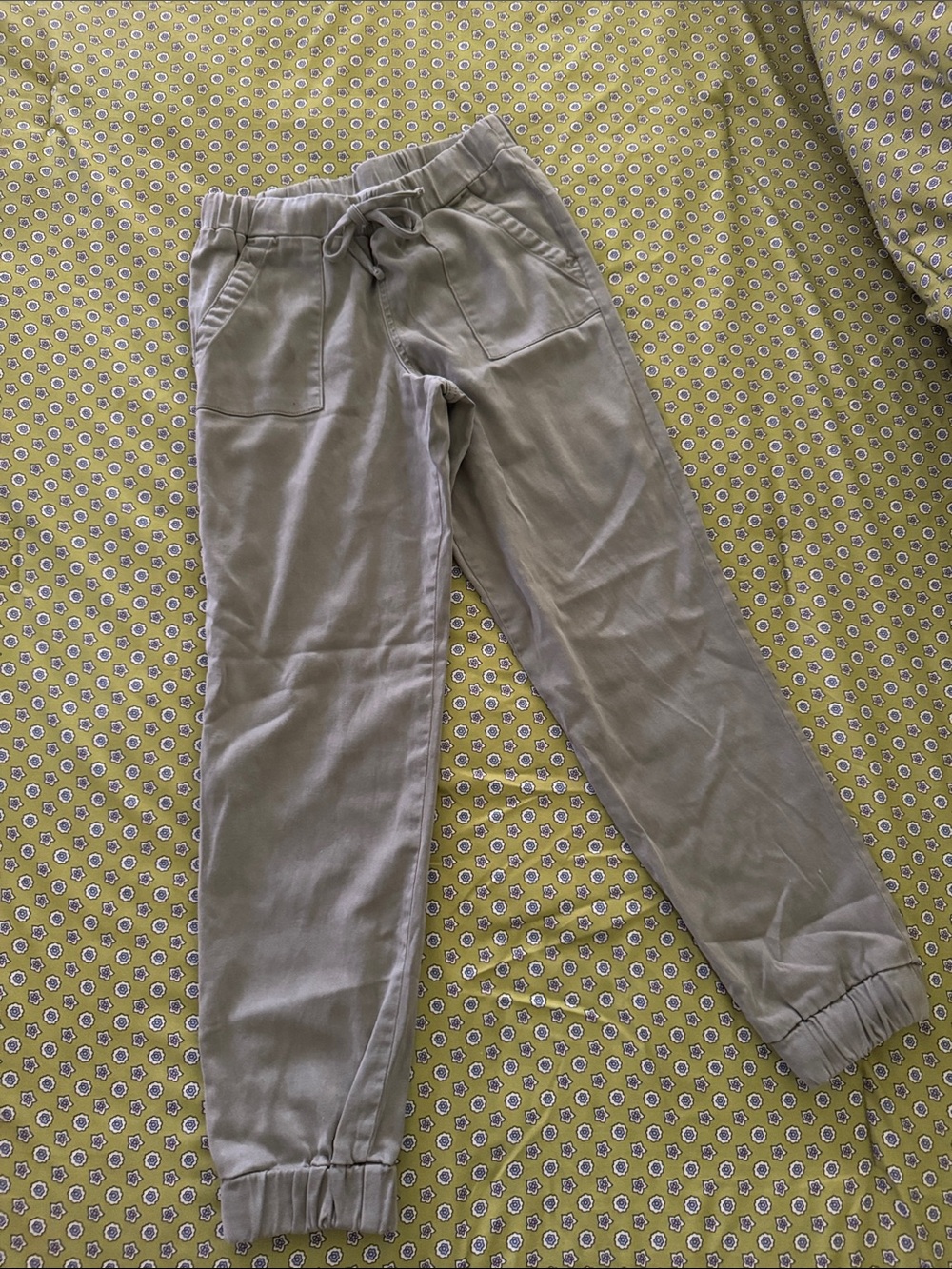 Bella Dahl Olive Green Elastic Waist Pull-On Pants